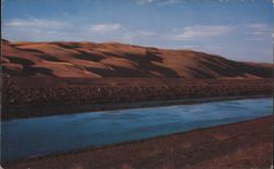 All-American Canal and Sand Dunes, Imperial Valley Postcard