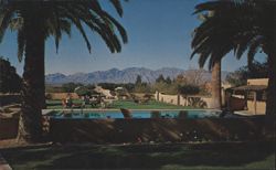 Lodge on the Desert Pool Tucson AZ Santa Catalina Mts Chrome Postcard