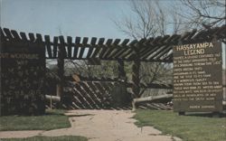 Hassayampa Legend Pergola and Brands Sign, Wickenburg, AZ Postcard