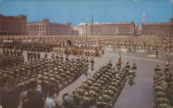 Oath to the Flag Ceremony, Main Square, Mexico City Postcard