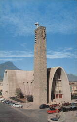 Modern Catholic Church, Monterrey, Mexico Postcard
