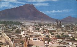 Panoramic View of Monterrey with Cerro de la Mitra Postcard