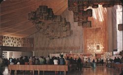 Interior, New Shrine of Guadalupe, Mexico City Postcard