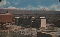 Ciudad Universitaria, Mexico City with Popocatepetl Postcard