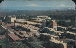 Panoramic View of University City with Volcanos, Mexico City Postcard