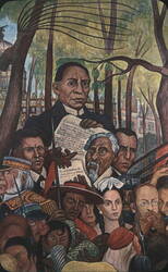 Diego Rivera Mural, 'La Alameda', Mexico City Postcard