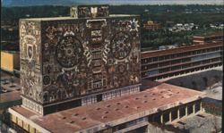 Central Library UNAM, Mosaic Mural, Mexico City Postcard