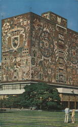 Central Library, University City, Mexico City, Murals Postcard
