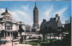 Plaza de Beethoven, Palacio de Bellas Artes, Mexico City Postcard