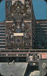 Communications and Public Works Building Murals Postcard