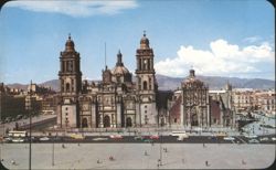El Zócalo, Cathedral, and Sagrario Metropolitano, Mexico City Postcard