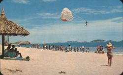 Las Gaviotas Beach and Parachute Ride, Mazatlán Postcard