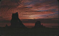 Beautiful Sunset Silhouettes The Observatory, Mazatlán Postcard