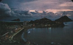 Twilight over Olas Altas Beach, Mazatlan, Mexico Postcard