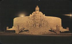 Monument to the Flag and the Country, Mérida, Night View Postcard