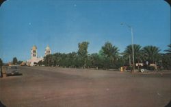 Park and Church, San Luis Río Colorado Postcard