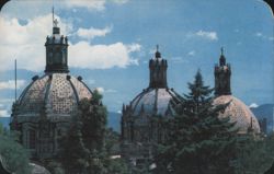 Domes of Carmel's Church, San Angel, Mexico City Postcard
