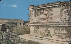 Mask of God Chac, Casa de las Monjas, Uxmal, Mexico Postcard