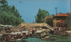 Restaurant Amapolas Bridge, Xochimilco Canals Postcard
