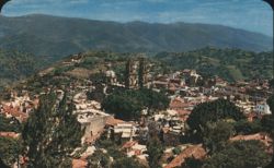 Panoramic View of XVIII Century Taxco, Mexico Postcard