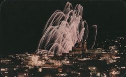 Fireworks over Taxco, Mexico Postcard