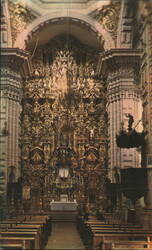 Interior of Santa Prisca Cathedral, Taxco, Mexico Postcard