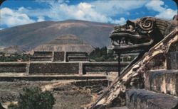 Teotihuacan Pyramids & Temple of Quetzalcoatl, Mexico Postcard