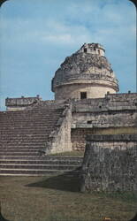 El Caracol, Mayan Astronomical Observatory, Chichen Itza Postcard