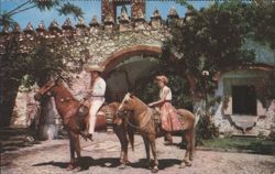 Hacienda Vista Hermosa with Riders, Tequesquitengo, Mexico Postcard
