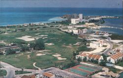 Hotel Presidente & Golf Course, Cancún, Mexico Aerial View Postcard