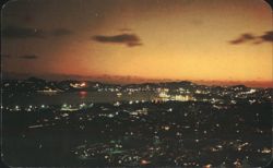 Twilight View of Acapulco from the Highway Postcard
