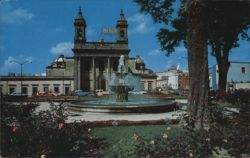 Church of El Carmen and Garden Fountain, Guadalajara Postcard