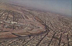 Aerial View El Chamizal, Paso del Norte & Buena Vecindad Bridges Postcard