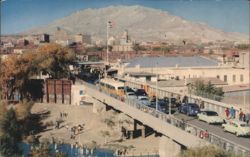 International Bridge, Juarez, Mexico-El Paso, Texas Postcard