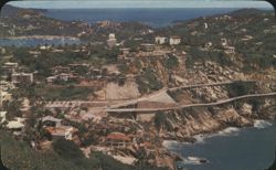 The Scenic Highway and part of the Bay, Acapulco Postcard