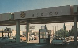 Mexico Border Station Agua Prieta Sonora Postcard