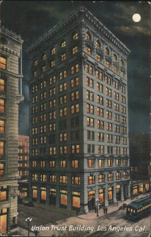 Union Trust Building Night View, Los Angeles California