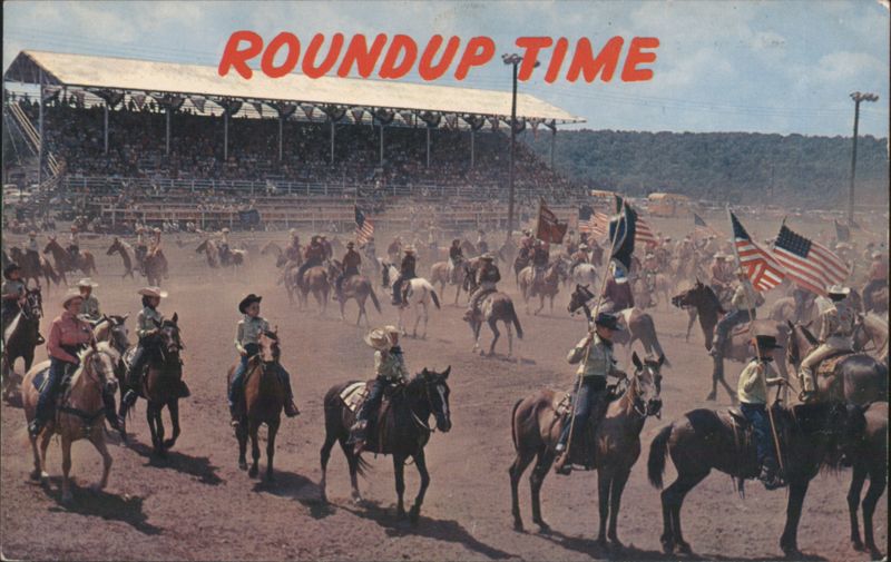 ROUNDUP TIME Grand Entry at an Oklahoma Rodeo Bob Taylor