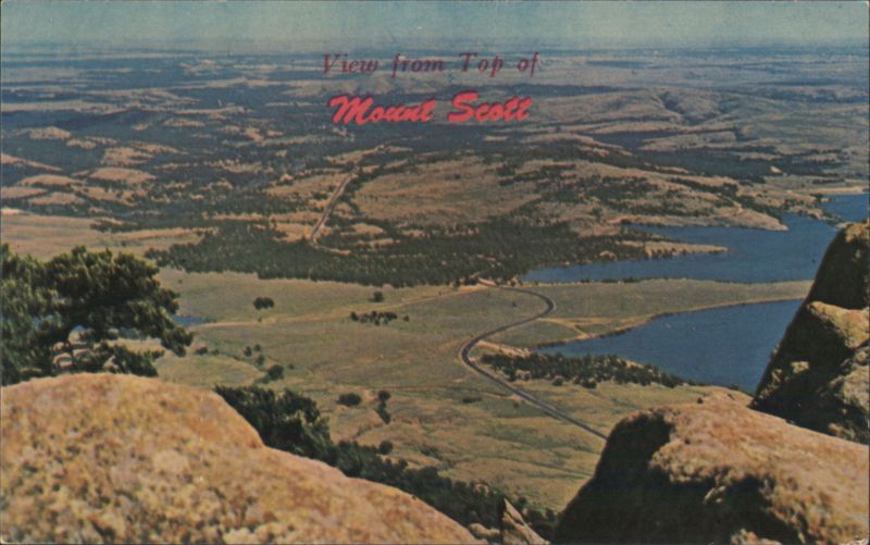 Mount Scott Wichita Mountains Wildlife Refuge View Lawton Oklahoma