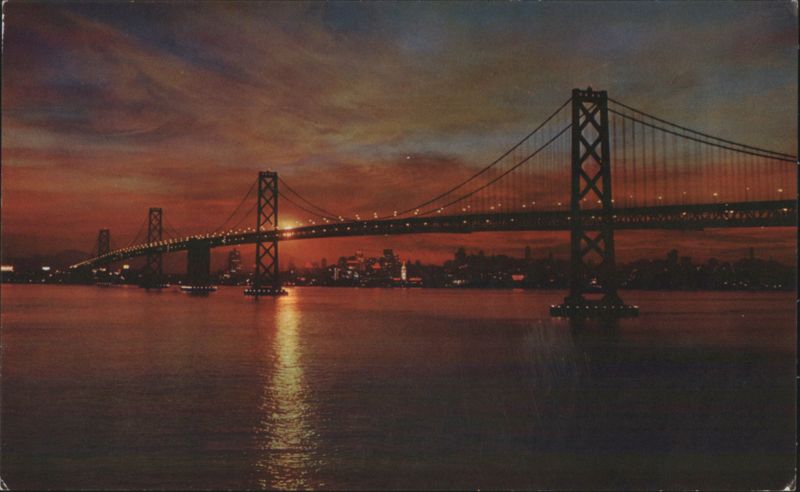 San Francisco Bay Bridge at Sunset California Mike Roberts