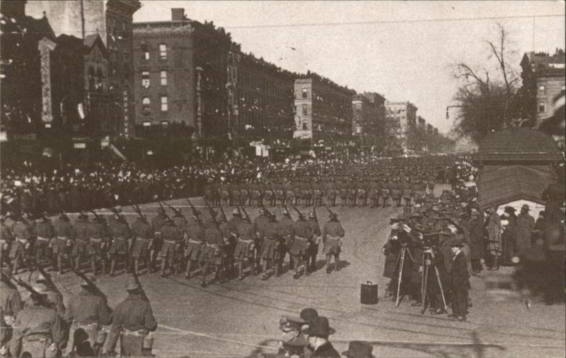 Buffalo Soldiers 369th Infantry Marching thru Harlem New York