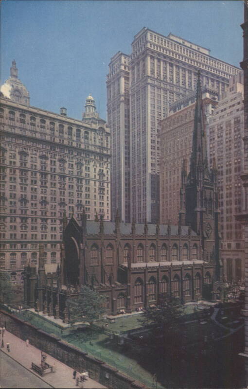 Trinity Church, Broadway and Wall Street New York City