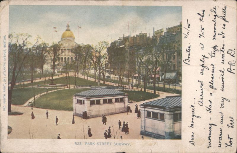 Park Street Subway, Boston Common, State House Massachusetts