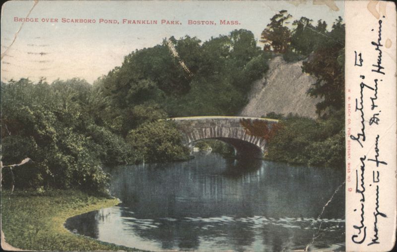 Bridge over Scarboro Pond, Franklin Park Boston Massachusetts