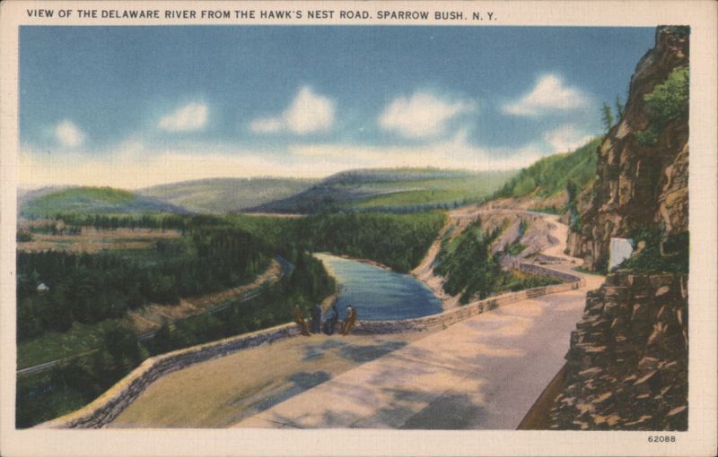 Delaware River View from Hawk's Nest Road Sparrow Bush New York