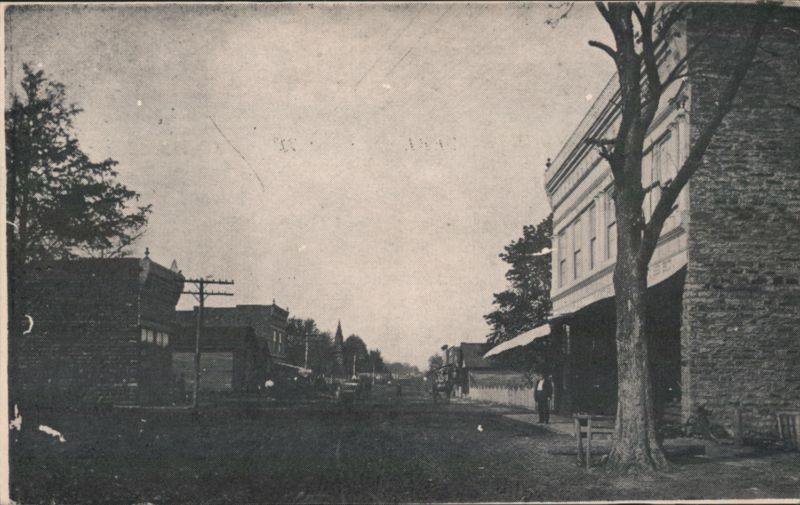Main Street Scene with Buildings and Trees Miscellaneous