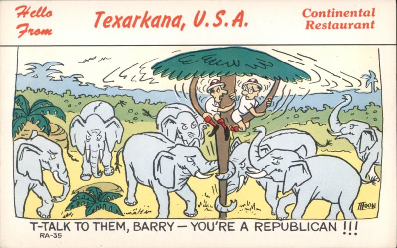 T-Talk to Them, Barry—You're a Republican!!! Cartoon Texarkana Texas