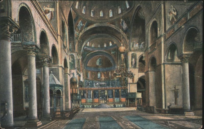 St. Mark's Basilica Interior, Venice Venezia Italy