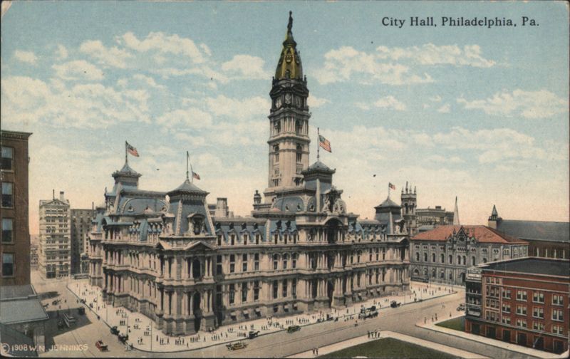 City Hall, Philadelphia, PA Pennsylvania W.N. Jennings