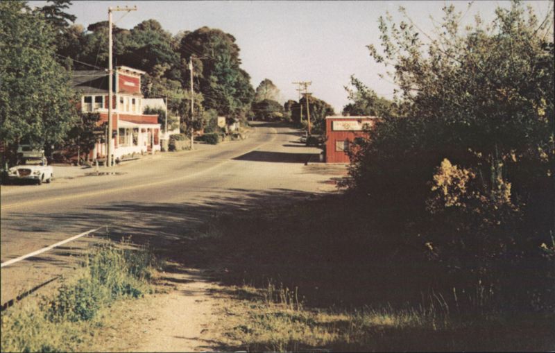 Inverness Village Street, Marin County, California